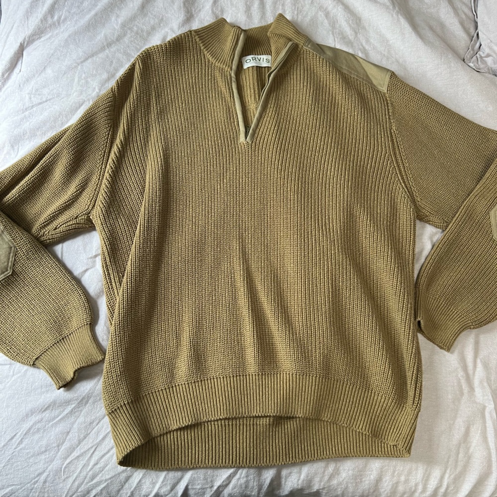 ORVIS men’s quarter zip sweater